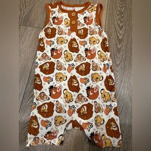 Lion King Themed Baby Romper bamboo soft animal kingdom‎ Disney Sz 3